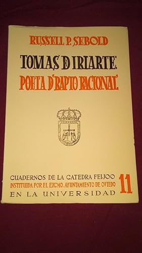 Portada del libro de TOMAS DE IRIARTE: POETA D´RAPTO RACIONAL