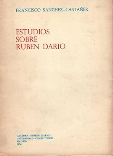 Portada del libro de ESTUDIOS SOBRE RUBEN DARIO