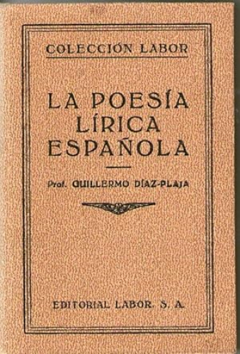 Portada del libro de POESIA LIRICA ESPAÑOLA, LA