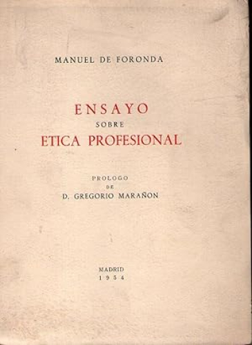 Portada del libro de ENSAYO SOBRE ETICA PROFESIONAL