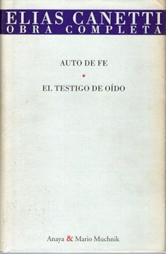 Portada del libro de AUTO DE FE - EL TESTIGO DE OIDO