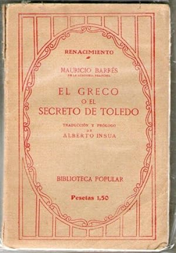 Portada del libro de GRECO O EL SECRETO DE TOLEDO, EL