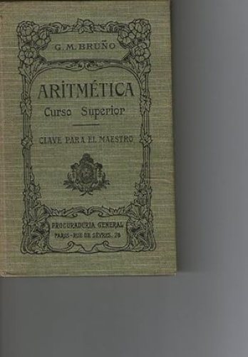 Portada del libro de ARIMETICA CURSO SUPERIOR - CLAVE PARA EL MAESTRO