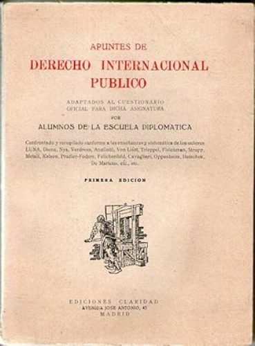 Portada del libro de APUNTES DE DERECHO INTERNACIONAL PUBLICO