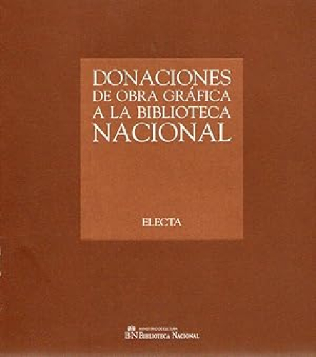 Portada del libro de DONACIONES DE OBRA GRAFICA A LA BIBLIOTECA NACIONAL 1989-1992