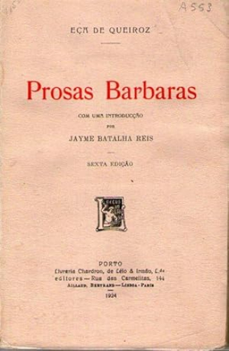 Portada del libro de PROSAS BARBARAS