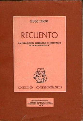 Portada del libro de RECUENTO (ANOTACIONES LITERARIAS E HISTORICAS DE CENTROAMERICA)