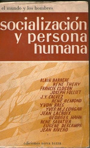 Portada del libro de SOCIALIZACION Y PERSONA HUMANA