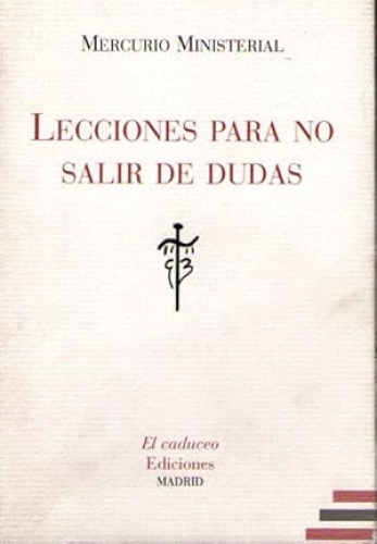 Portada del libro de LECCIONES PARA NO SALIR DE DUDAS