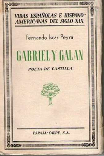 Portada del libro de GABRIEL Y GALAN - POETA DE CASTILLA