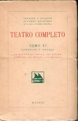 Portada del libro de TEATRO COMPLETO TOMO XI COMEDIAS Y DRAMAS