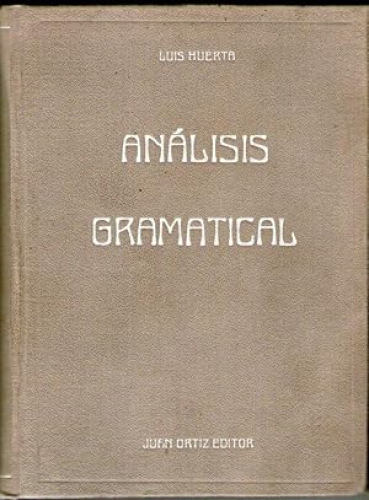 Portada del libro de ANALISIS GRAMATICAL