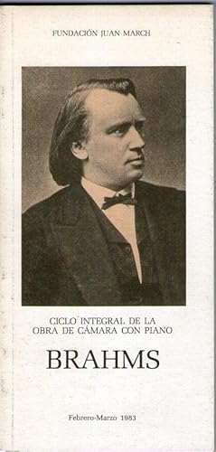 Portada del libro de BRAHMAS - CICLO INTEGRAL DE LA OBRA DE CAMARA CON PIANO