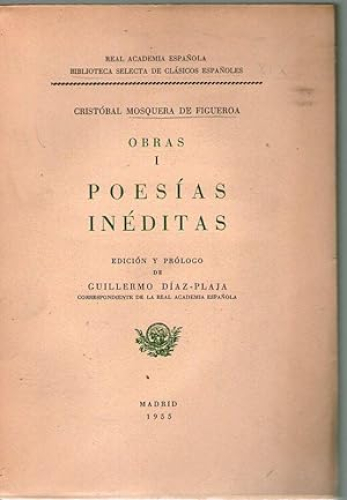 Portada del libro de OBRAS I - POESIAS INEDITAS