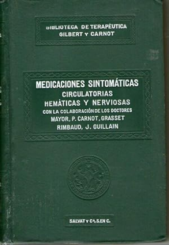 Portada del libro de MEDICACIONES SINTOMATICAS CIRCULATORIAS HEMATICAS Y NERVIOSAS