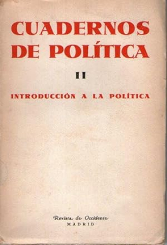 Portada del libro de CUADERNOS DE POLITICA II - INTRODUCCION A LA POLITICA