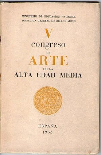 Portada del libro de V CONGRESO DE ARTE DE LA EDAD MEDIA - GUIA-ITINERARIO