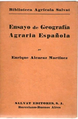 Portada del libro de ENSAYO DE GEOGRAFIA AGRARIA ESPAÑOLA