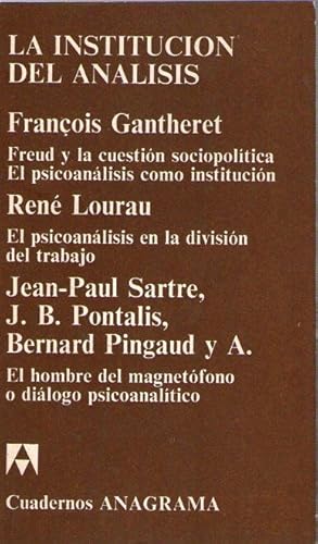Portada del libro de INSTITUCION DEL ANALISIS, LA
