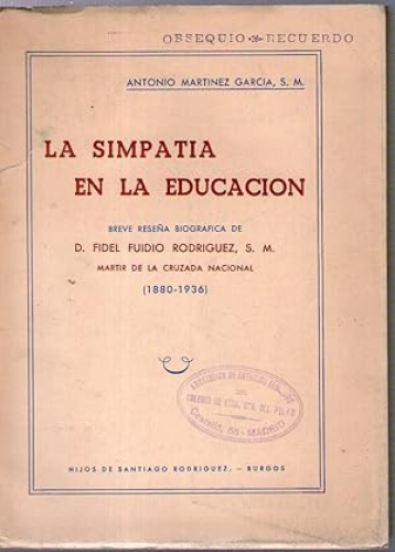Portada del libro de SIMPATIA EN LA EDUCACION, LA