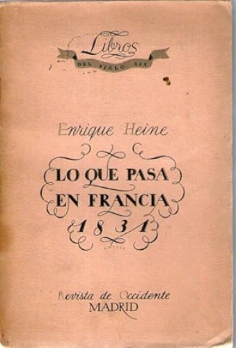 Portada del libro de LO QUE PASA EN FRANCIA 1831-1832