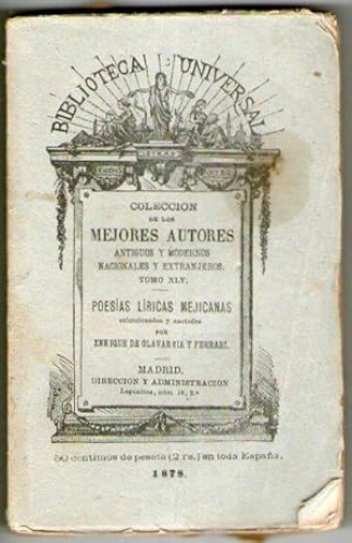 Portada del libro de POESIAS LIRICAS MEJICANAS