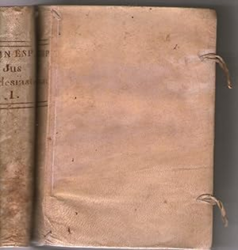 Portada del libro de CELEBRERRIMI JURISCONSULTI LOVANIENSIS JUS ECCLESIASTICUM IN EPITOMEN RECACTUM - 2 TOMOS