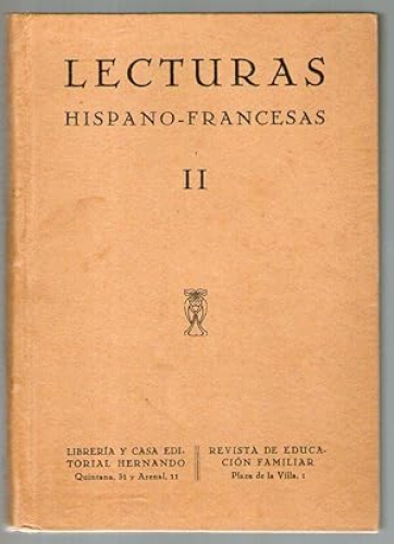 Portada del libro de LECTURAS HISPANO-FRANCESAS II
