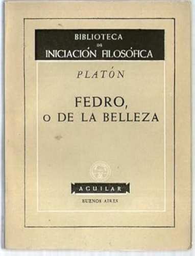Portada del libro de FEDRO, O DE LA BELLEZA