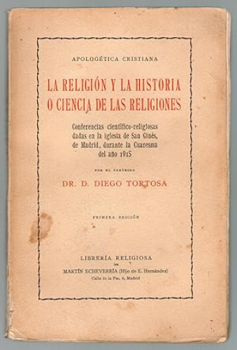 Portada del libro de RELIGION Y LA HISTORIA O CIENCIA DE LAS RELIGIONES, LA