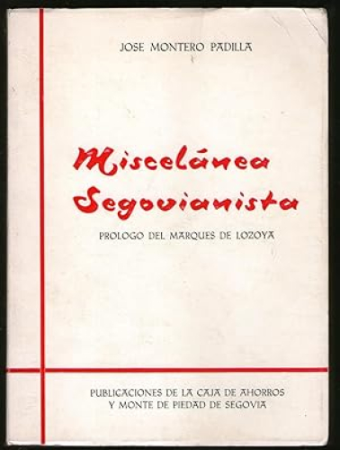 Portada del libro de MISCELANEA SEGOVIANISTA