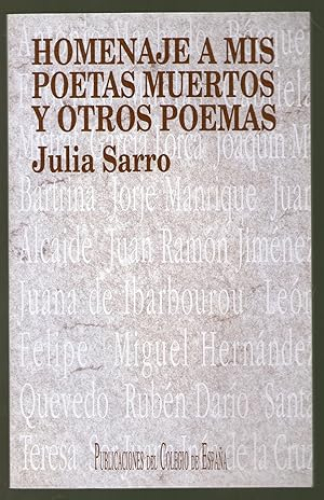 Portada del libro de HOMENAJE A MIS POETAS MUERTOS Y OTROS POEMAS