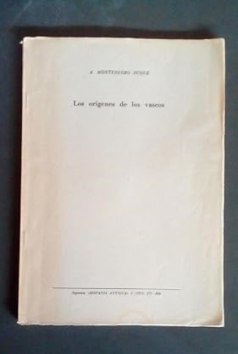 Portada del libro de ORIGENES DE LOS VASCOS