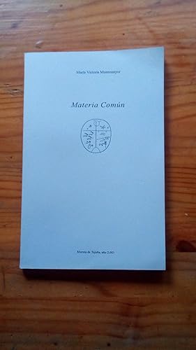 Portada del libro de MATERIA COMUN