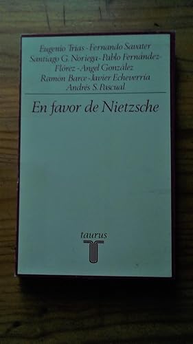 Portada del libro de EN FAVOR DE NIETZSCHE