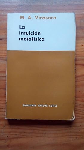 Portada del libro de INTUICION METAFISICA, LA