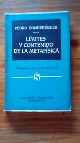 Portada del libro de LIMITES Y CONTENIDO DE LA METAFISICA