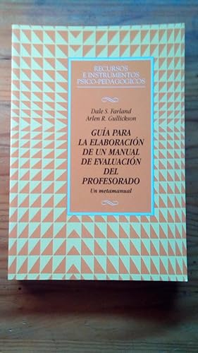 Portada del libro de GUIA PARA LA ELABORACION DE UN MANUAL DE EVALUACION DEL PROFESORADO - UN METAMANUAL