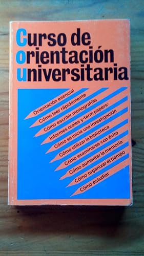 Portada del libro de CURSO DE ORIENTACION UNIVERSITARIA