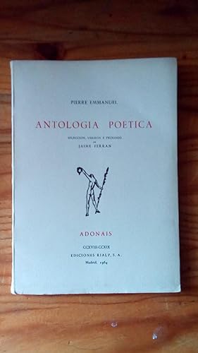 Portada del libro de ANTOLOGIA POETICA