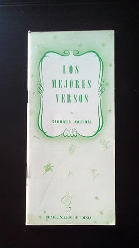 Portada del libro de LOS MEJORES VERSOS GABRIELA MISTRAL