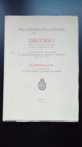 Portada del libro de DISCURSO Y CONTESTACION