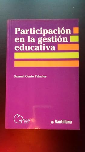 Portada del libro de PARTICIPACION EN LA GESTION EDUCATIVA