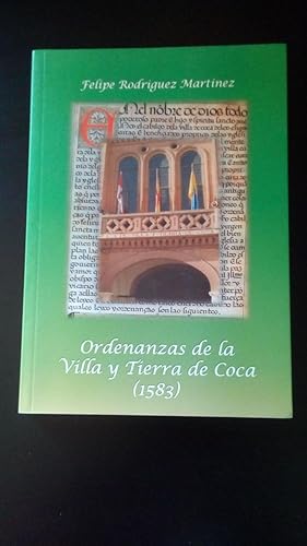 Portada del libro de ORDENANZAS DE LA VILLA Y TIERRA DE COCA (1583)