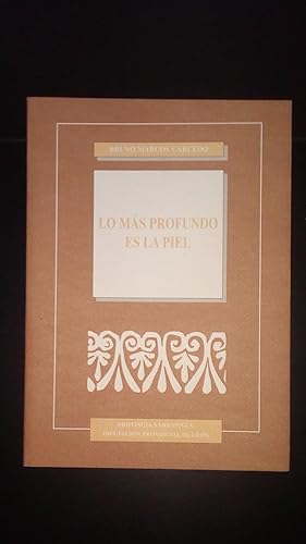 Portada del libro de LO MAS PROFUNDO ES LA PIEL