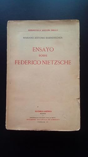 Portada del libro de ENSAYO SOBRE FEDERICO NIETZSCHE