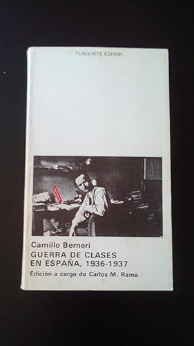 Portada del libro de GUERRA DE CLASES EN ESPAÑA, 1936-1937