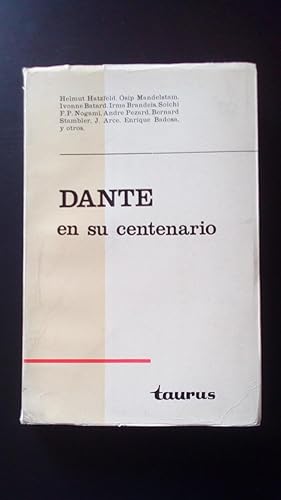 Portada del libro de DANTE EN SU CENTENARIO