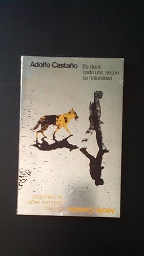 Portada del libro de ES DECIR, CADA UNO SEGUN SU NATURALEZA