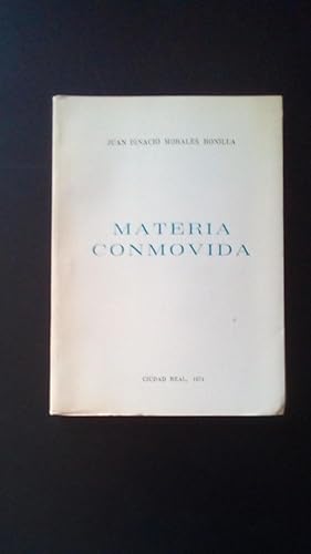 Portada del libro de MATERIA CONMOVIDA